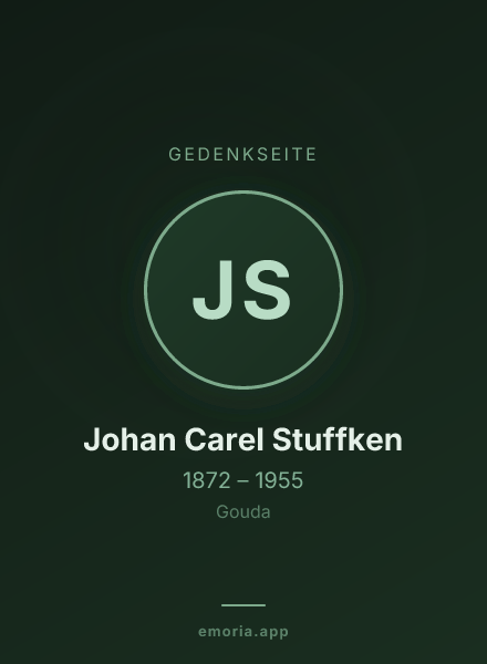 Gedenkportrait von Johan Carel Stuffken