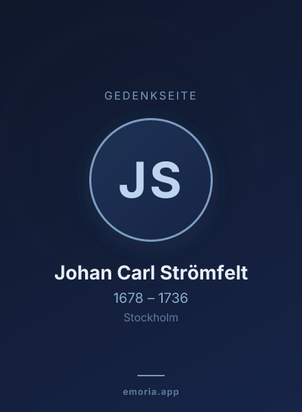 Gedenkportrait von Johan Carl Strömfelt