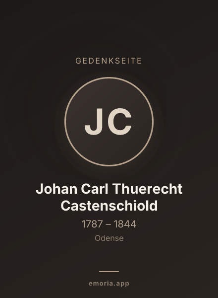 Gedenkportrait von Johan Carl Thuerecht Castenschiold