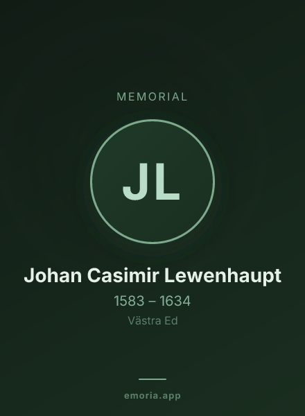 Memorial portrait of Johan Casimir Lewenhaupt