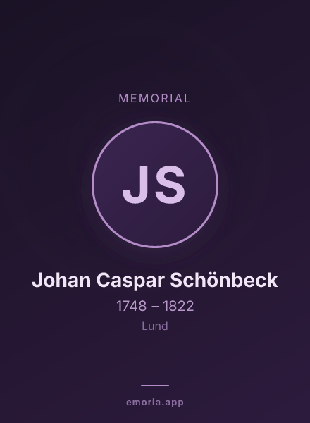 Memorial portrait of Johan Caspar Schönbeck