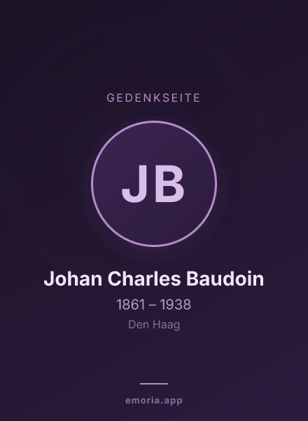 Gedenkportrait von Johan Charles Baudoin