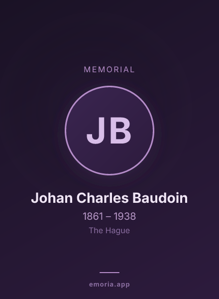 Memorial portrait of Johan Charles Baudoin