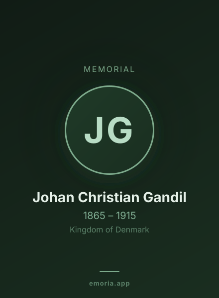 Memorial portrait of Johan Christian Gandil