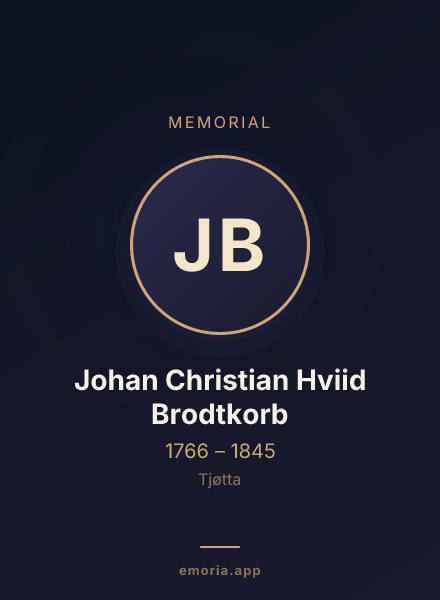 Memorial portrait of Johan Christian Hviid Brodtkorb