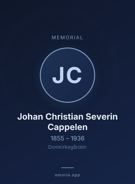 Memorial portrait of Johan Christian Severin Cappelen