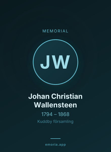 Memorial portrait of Johan Christian Wallensteen