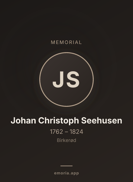 Memorial portrait of Johan Christoph Seehusen