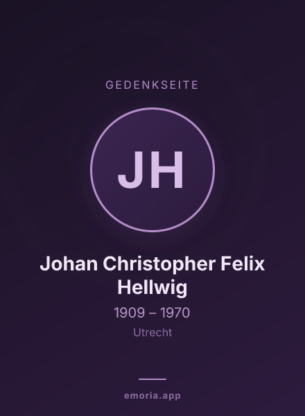 Gedenkportrait von Johan Christopher Felix Hellwig