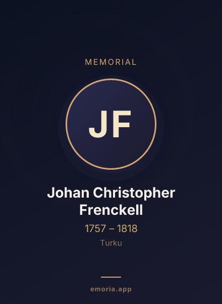 Memorial portrait of Johan Christopher Frenckell