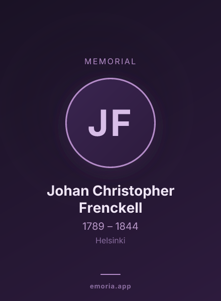 Memorial portrait of Johan Christopher Frenckell