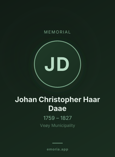 Memorial portrait of Johan Christopher Haar Daae