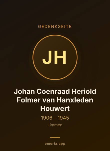 Gedenkportrait von Johan Coenraad Heriold Folmer van Hanxleden Houwert