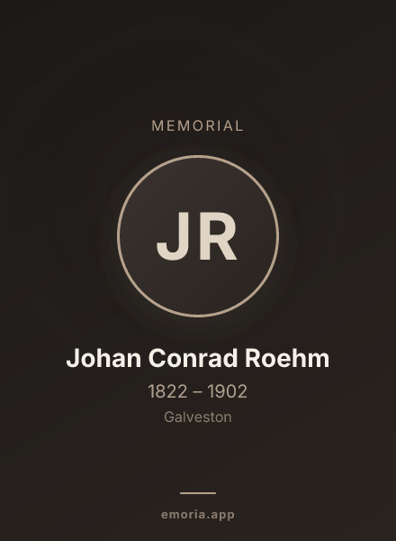 Memorial portrait of Johan Conrad Roehm
