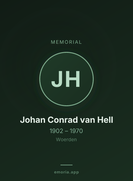 Memorial portrait of Johan Conrad van Hell