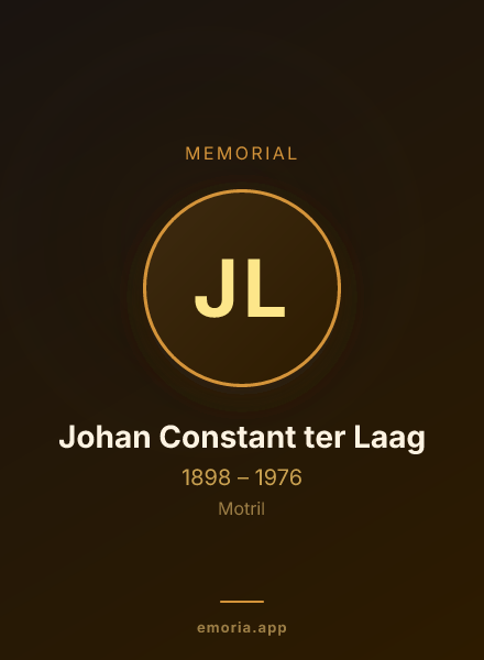 Memorial portrait of Johan Constant ter Laag