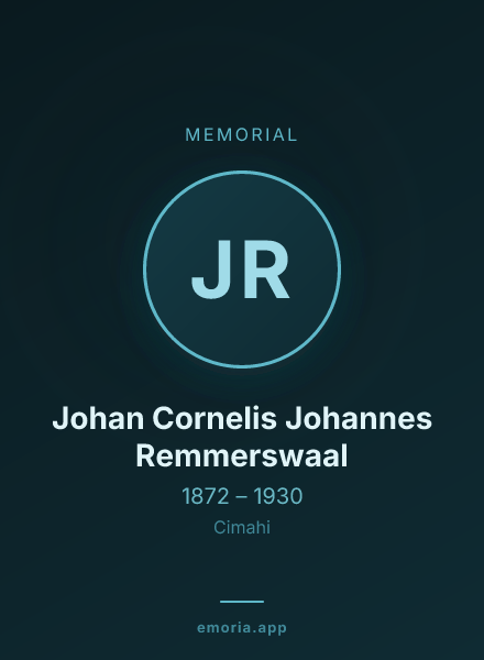 Memorial portrait of Johan Cornelis Johannes Remmerswaal