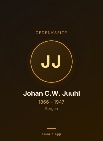 Gedenkportrait von Johan C.W. Juuhl