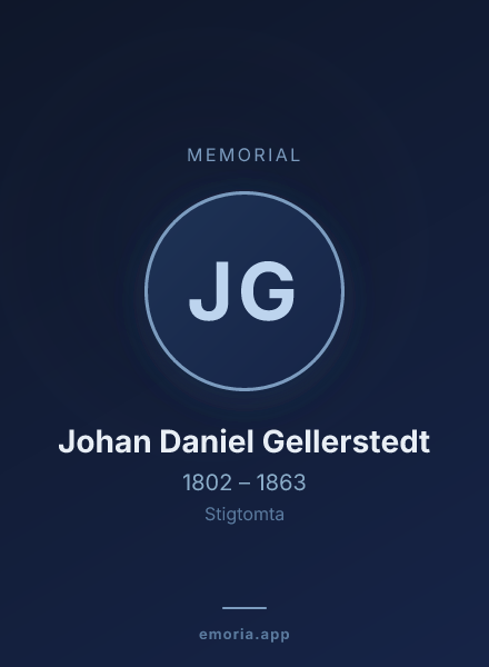 Memorial portrait of Johan Daniel Gellerstedt