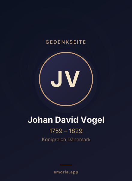 Gedenkportrait von Johan David Vogel