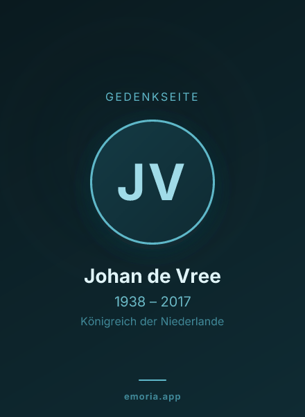 Gedenkportrait von Johan de Vree
