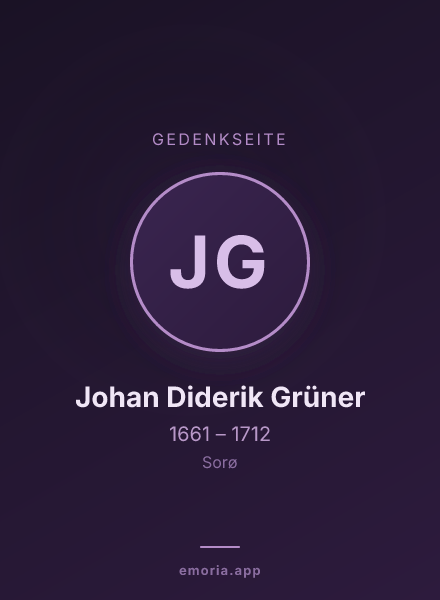 Gedenkportrait von Johan Diderik Grüner