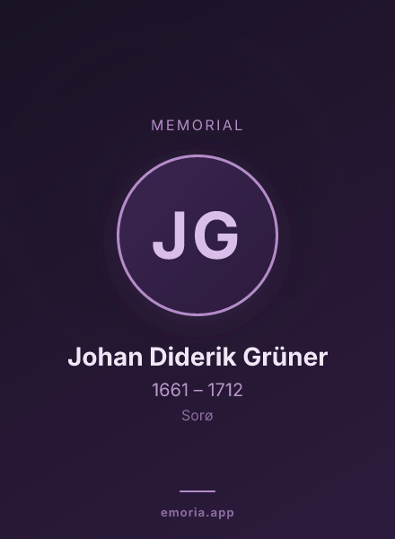 Memorial portrait of Johan Diderik Grüner