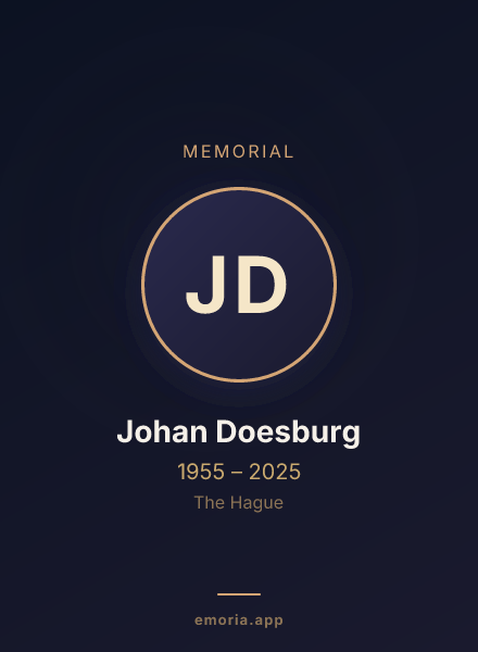 Memorial portrait of Johan Doesburg