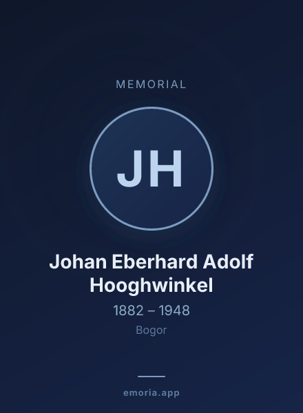 Memorial portrait of Johan Eberhard Adolf Hooghwinkel