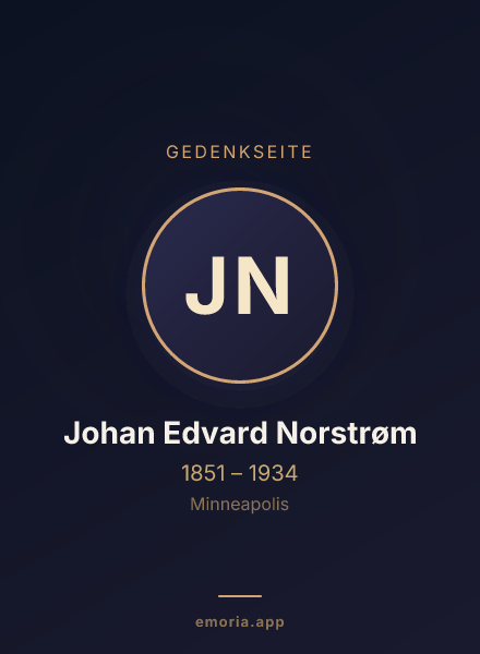 Gedenkportrait von Johan Edvard Norstrøm