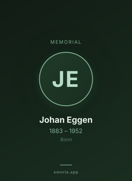 Memorial portrait of Johan Eggen