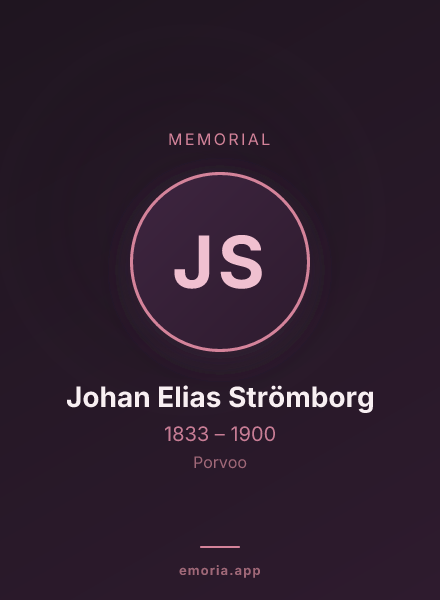 Memorial portrait of Johan Elias Strömborg