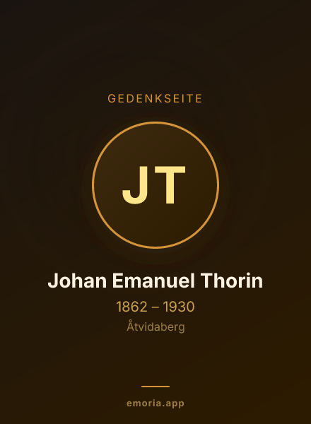 Gedenkportrait von Johan Emanuel Thorin