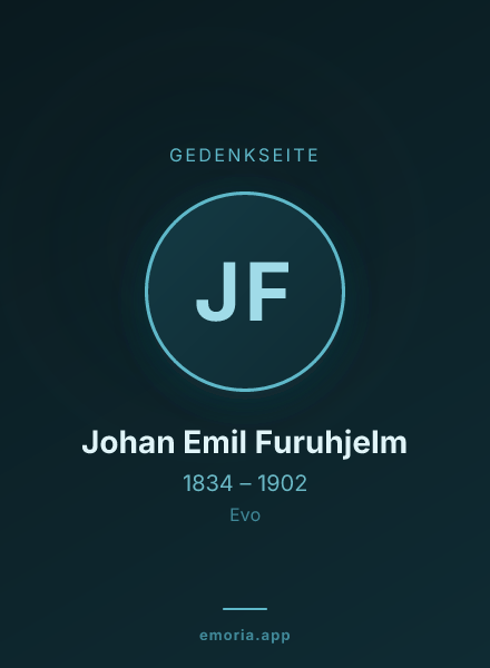 Gedenkportrait von Johan Emil Furuhjelm