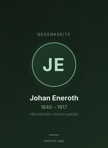Gedenkportrait von Johan Eneroth