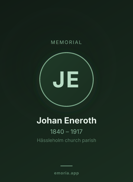 Memorial portrait of Johan Eneroth