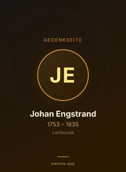 Gedenkportrait von Johan Engstrand