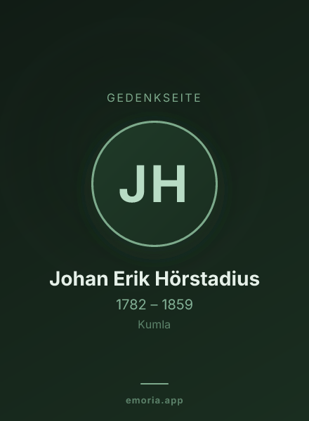 Gedenkportrait von Johan Erik Hörstadius