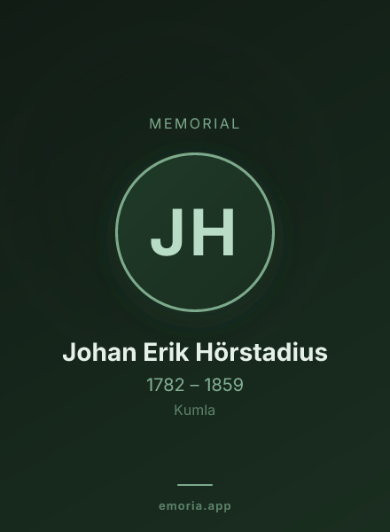 Memorial portrait of Johan Erik Hörstadius