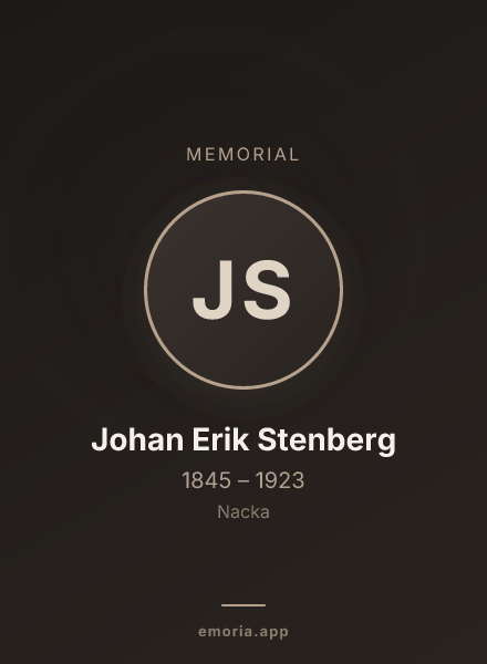 Memorial portrait of Johan Erik Stenberg