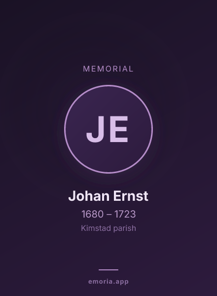 Memorial portrait of Johan Ernst