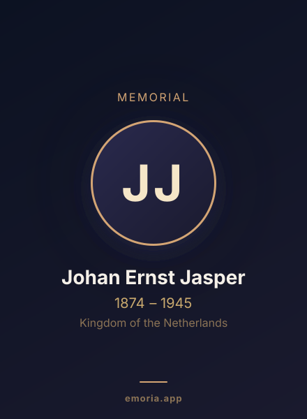 Memorial portrait of Johan Ernst Jasper