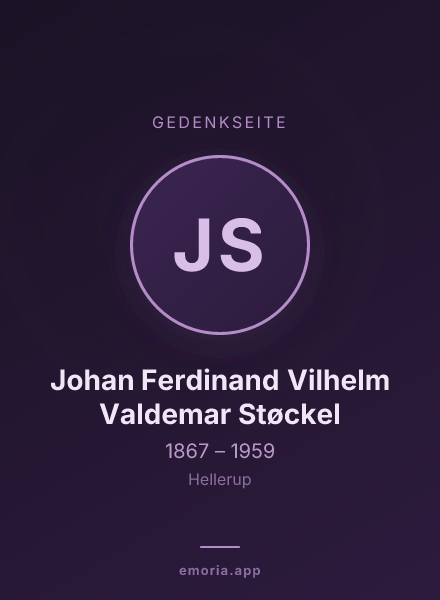 Gedenkportrait von Johan Ferdinand Vilhelm Valdemar Støckel