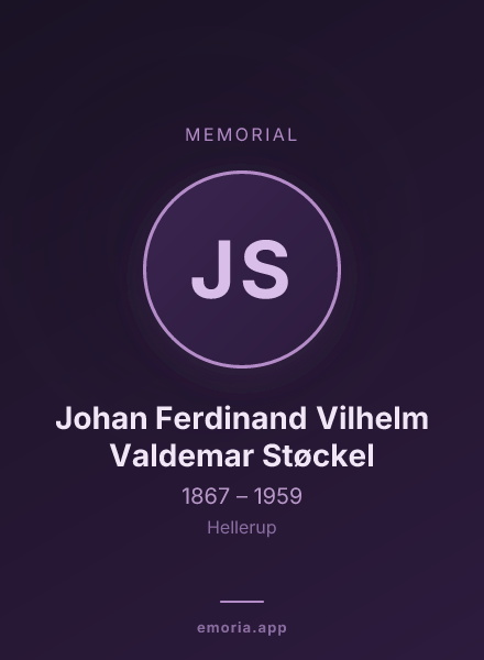 Memorial portrait of Johan Ferdinand Vilhelm Valdemar Støckel