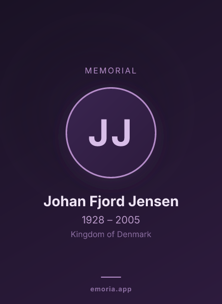 Memorial portrait of Johan Fjord Jensen