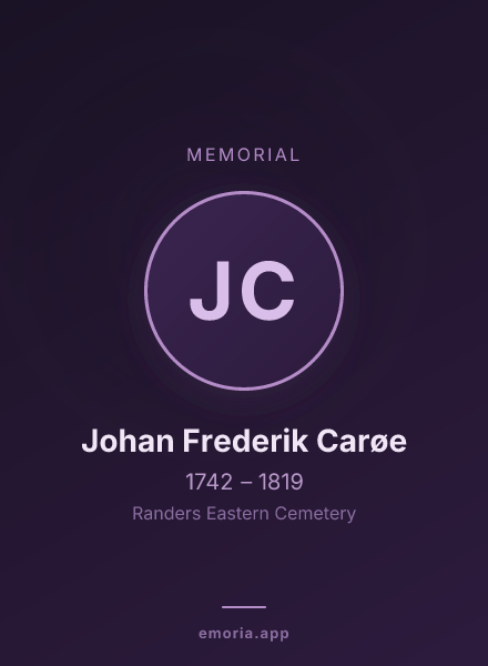 Memorial portrait of Johan Frederik Carøe