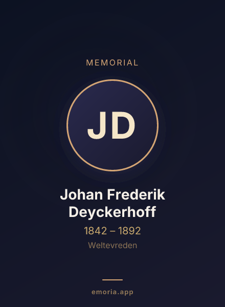 Memorial portrait of Johan Frederik Deyckerhoff