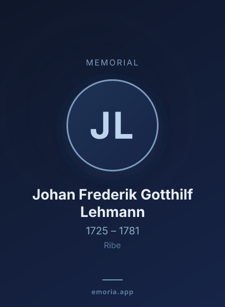 Memorial portrait of Johan Frederik Gotthilf Lehmann