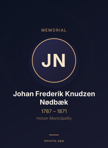 Memorial portrait of Johan Frederik Knudzen Nødbæk
