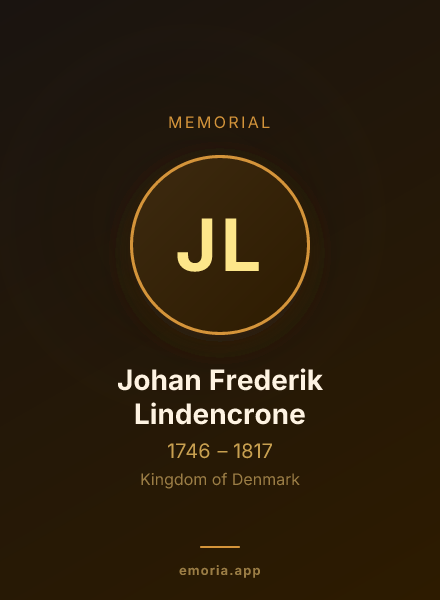 Memorial portrait of Johan Frederik Lindencrone
